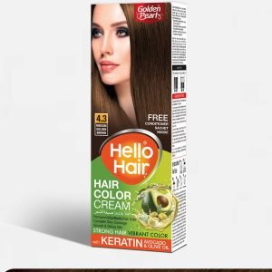 Golden Pearl Hello Hair - Hair Color Medium Golden Brown 4.3